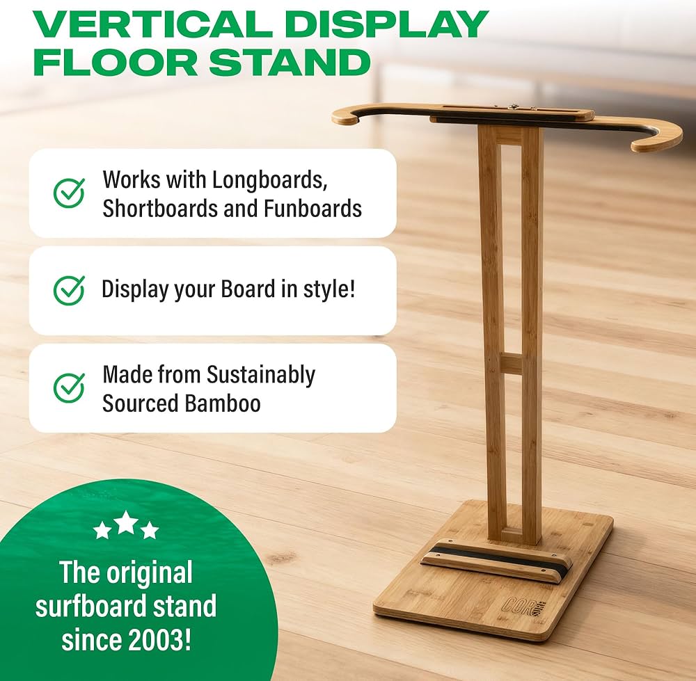 Amazon | COR Surf製バンブー素材サーフボード用スタンド - あなたの
