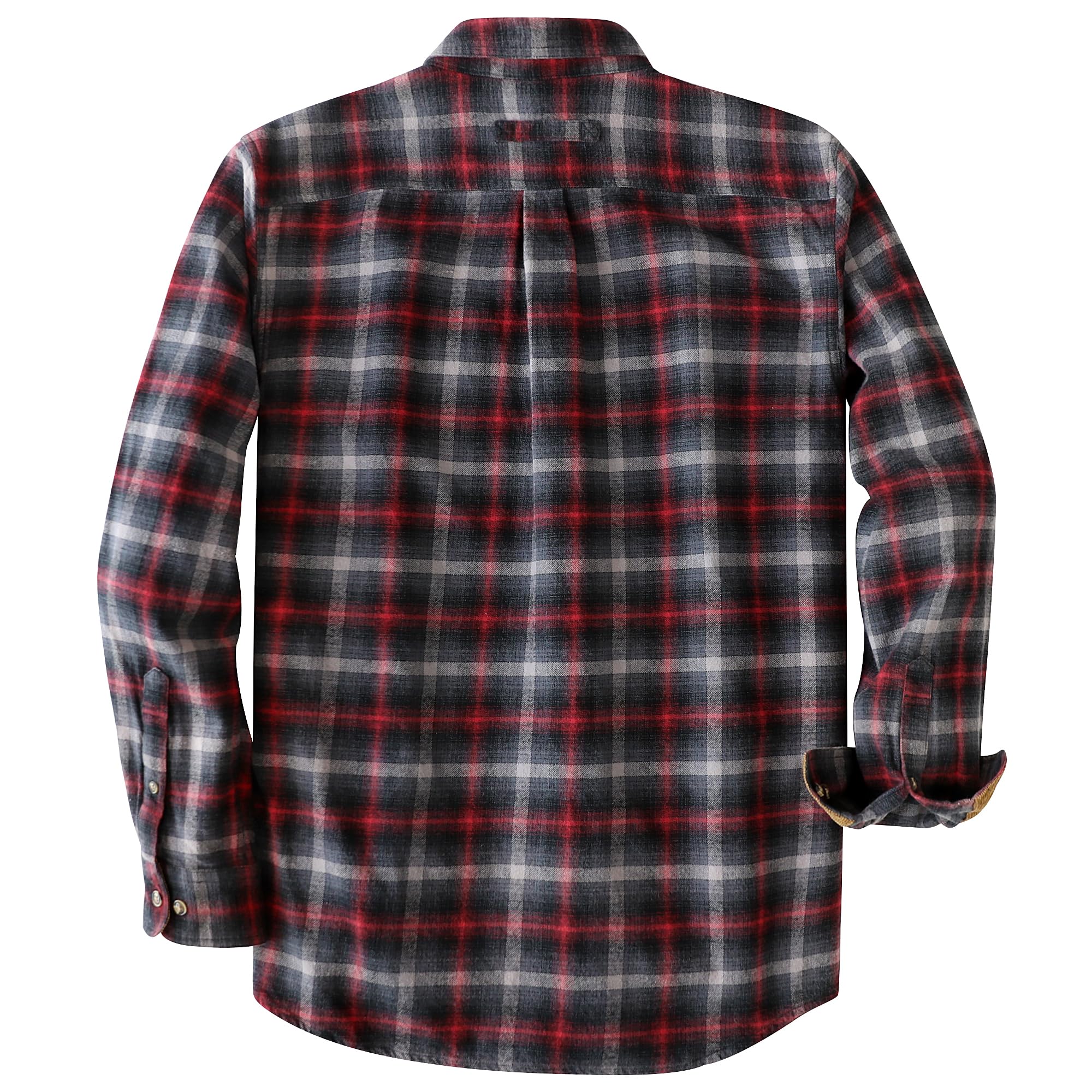 Dubinik® Camicia Flanella Uomo Invernale 100% Cotone Bottoni Casual Comode Camicia a Quadri Uomo Flanella con Taschino