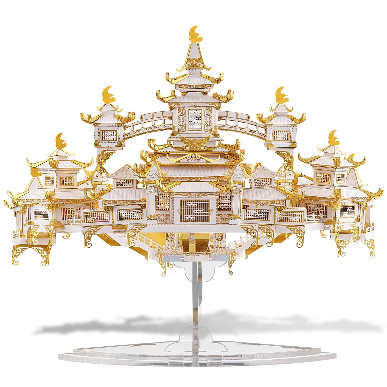 Piececool Kit di modelli 3D in metallo per adulti per costruire il palazzo lunare kit di costruzione di modelli puzzle 3D per adulti in metallo puzzle puzzle kit fai da te per la decorazione della