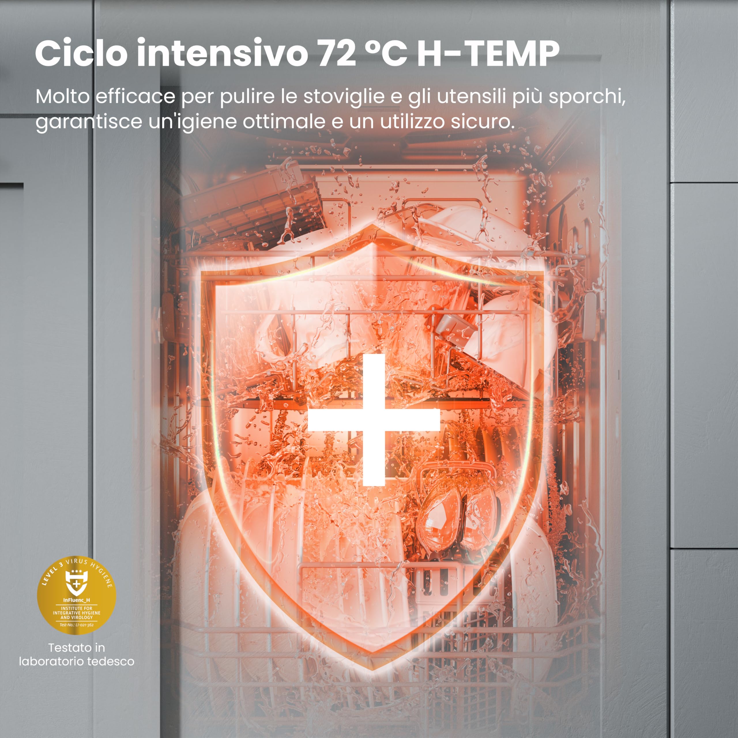 COMFEE Lavastoviglie da Incasso 45 cm 10 Coperti 8 Programmi Wifi Inox | 72℃ Hygiene Wash, Cloud Wash, Mezzo Carico, Asciugatura Extra, Sistemi rack flessibili, Avvio Ritardato, WiFi Home Connect