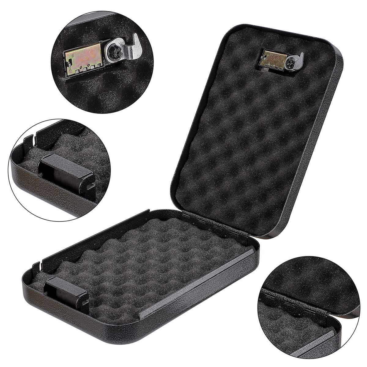 Buy BAGKOOL Pistol Safe, Portable Metal Travel Gun Safe Handgun Lock