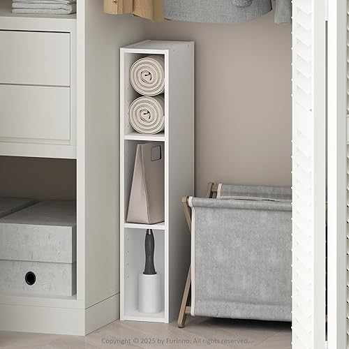 Furinno Reed - Organizadores de armario de 3 niveles y almacenamiento, organizador de armario, estante abierto, para armario, dormitorio, sala de