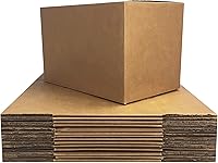 Vista 3 de Yaxa Basics Cajas de cartón para mudanzas, paquete de 15, pequeñas, marrones, 16 x 10 x 10 pulgadas