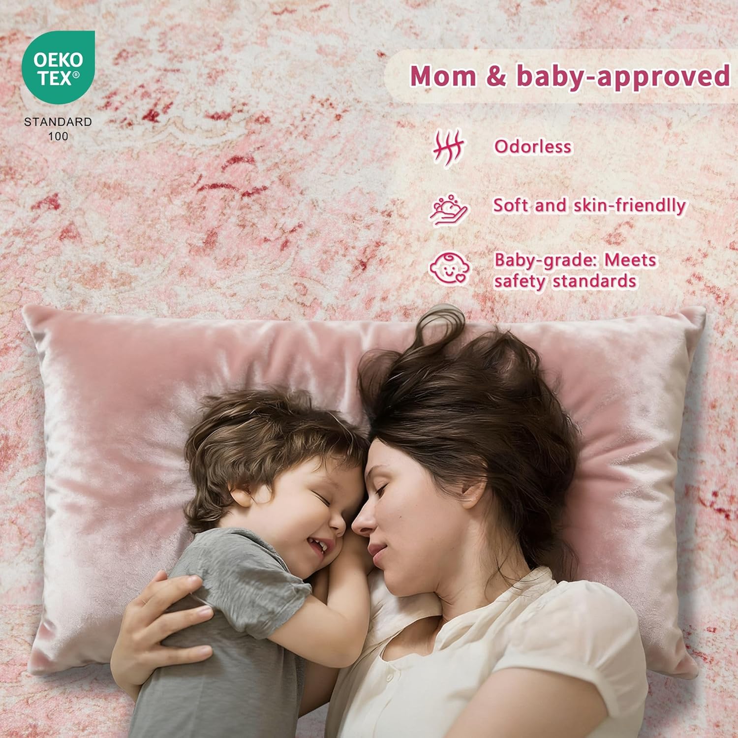 Latte&Fog Entryway Pink Rug, Vintage Floral 2x3 Washable Area Rugs for Kitchen,Laundry,Bathroom, Non-Slip Indoor Entry Door Mat, Small Cute Throw Rug for Girls Bedroom,Dorm, Classroom,Kids Nursery