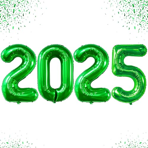 Miniatura 1 de KatchOn, Globos verdes de graduación 2025, enormes, 42 pulgadas, globos verdes 2025, decoraciones de graduación, globos de clase de 2025, números de