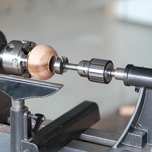 Miniatura 6 de Portabrocas súper resistente de 58" con vástago MT2 y llave de mandril para taladros Woodlathe y pilar