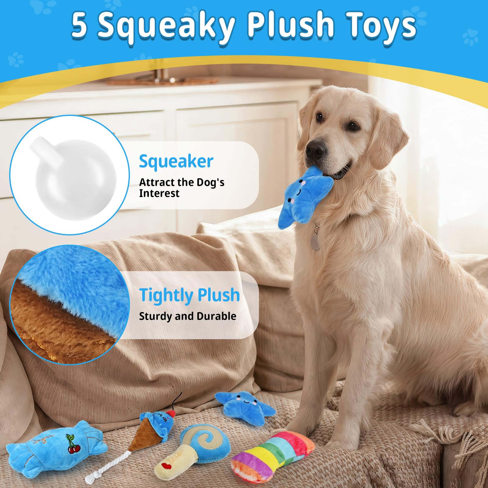 12 Pack Puppy Teething Toys for Small Dogs, Plush Cute Squeaky Dog Toys, Durable Various Dog Rope Toys and Treat Dispenser Ball, Juguetes Para Perros, Best Puppy Chewing Toy for Fun and Teeth Cleaning 2