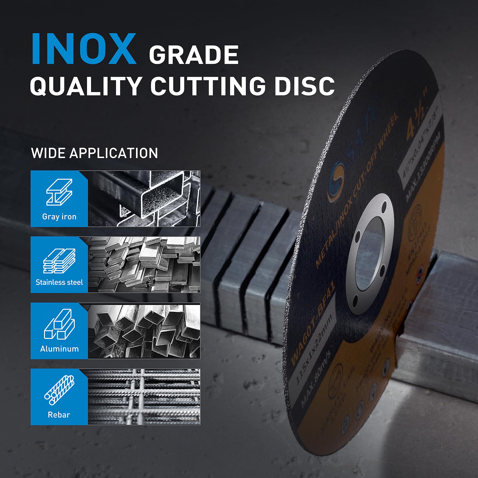 S SATC Cut-Off Wheels - 50 Pack for Metal & Stainless Steel -5