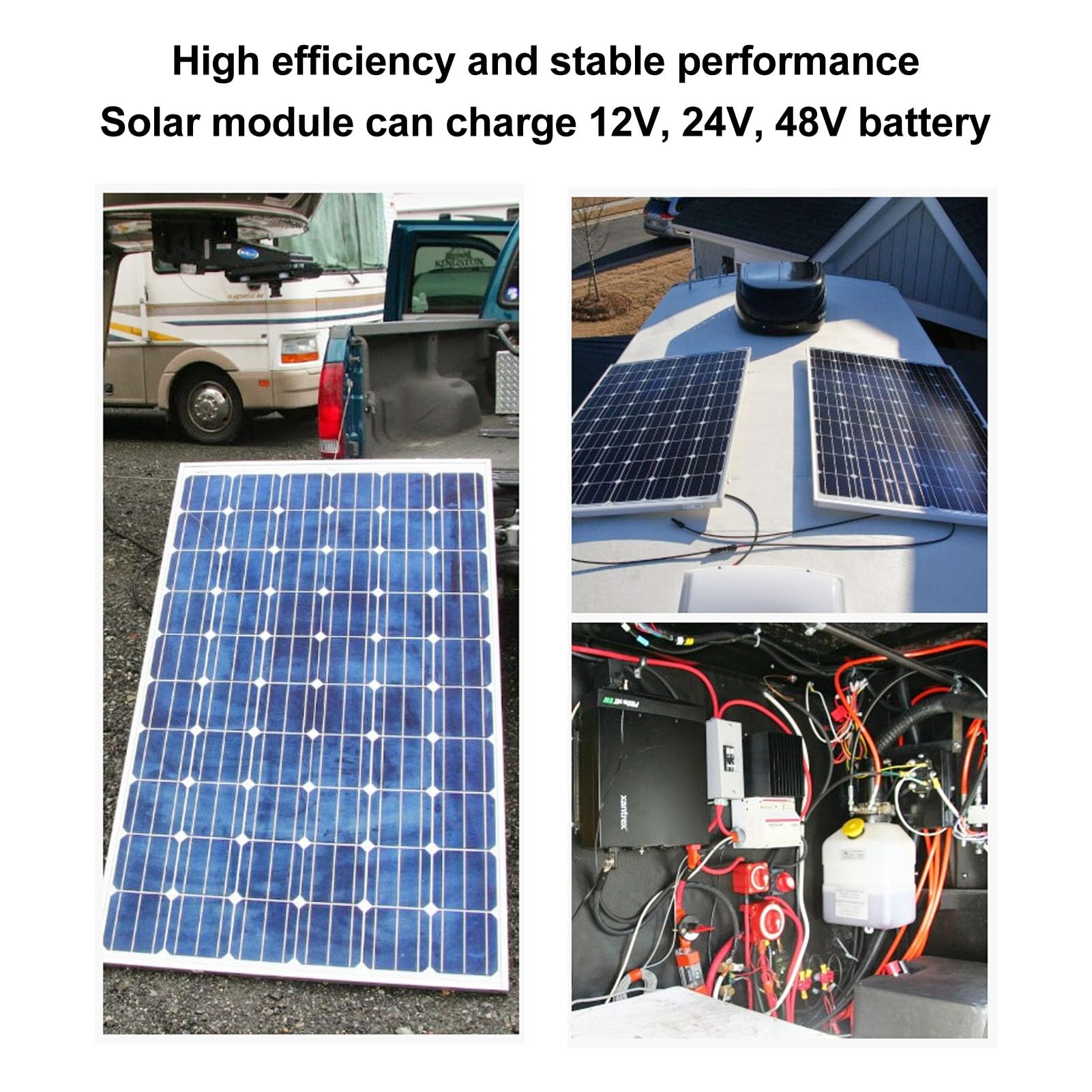 Kit di pannello solare per camper, batteria monocristallina da 250 W, pannello di alimentazione con doppia porta USB per ricarica di accensione automatica e controller da 30 A, combo per barca, moto