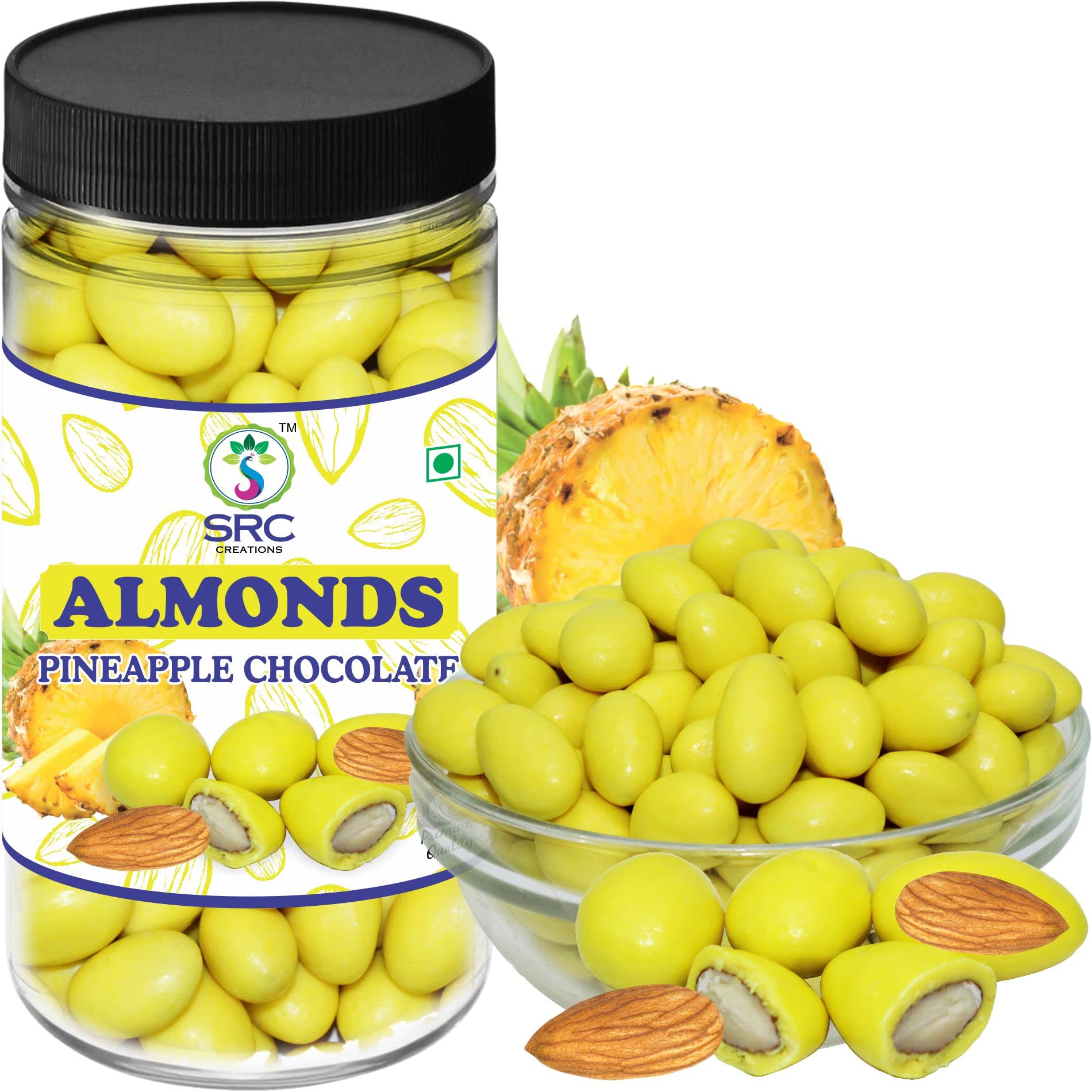 SRC Creations Almonds Pineapple Chocolate 250g Jar Packing (B09PNSNV9C) Amazon Price History, Amazon Price Tracker