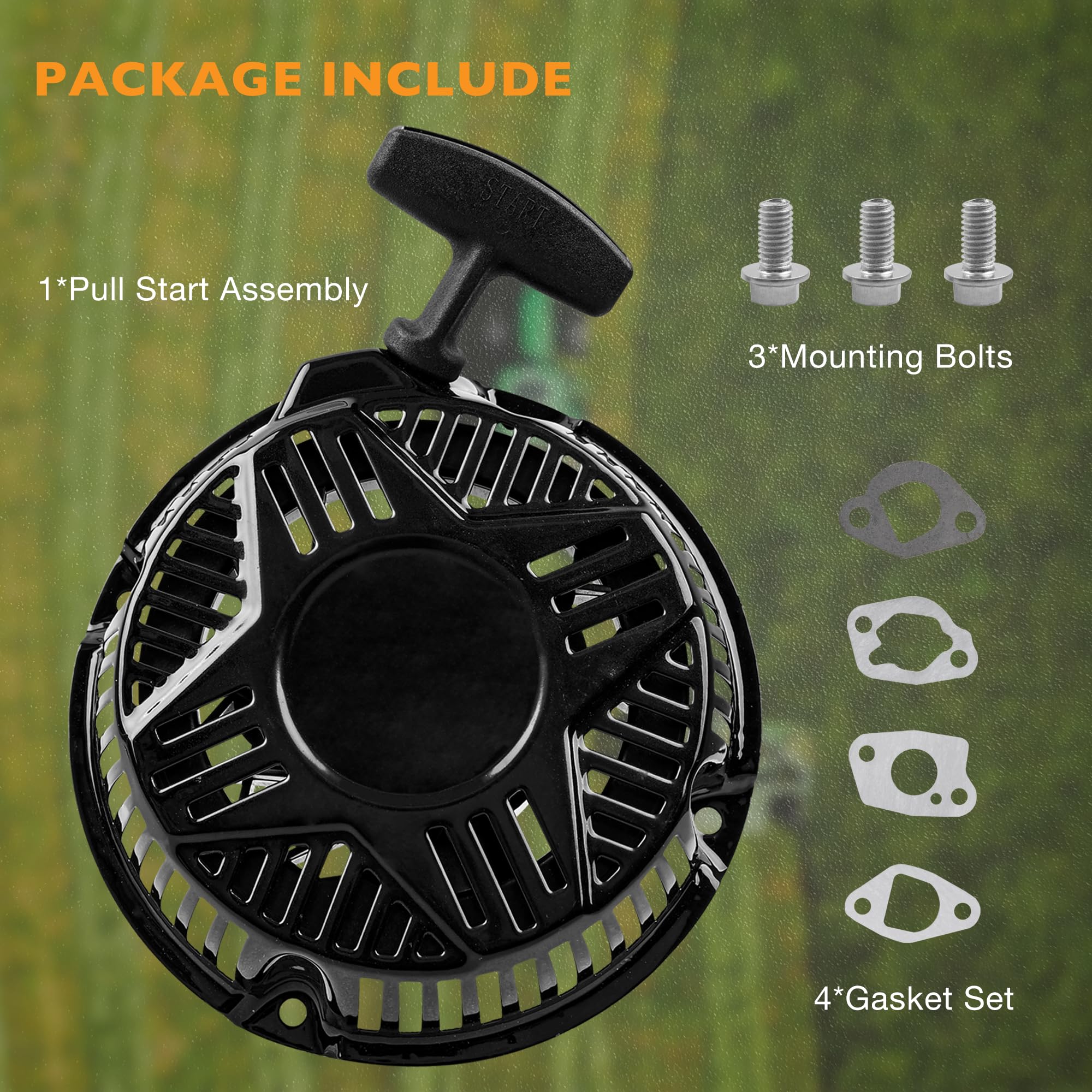HQPASFY Conjunto de arranque de retroceso compatible con WGen3600 WGen3600DF WGen3600c WGen3600v y más generador portátil y motor Powerhorse de 212 cc
