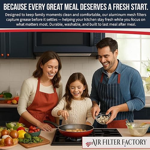 Miniatura 4 de Air Filter Factory Filtros de grasa de aluminio para campana extractora de 6-1/2 x 12-1/4 x 3/32 pulgadas, paquete de 2