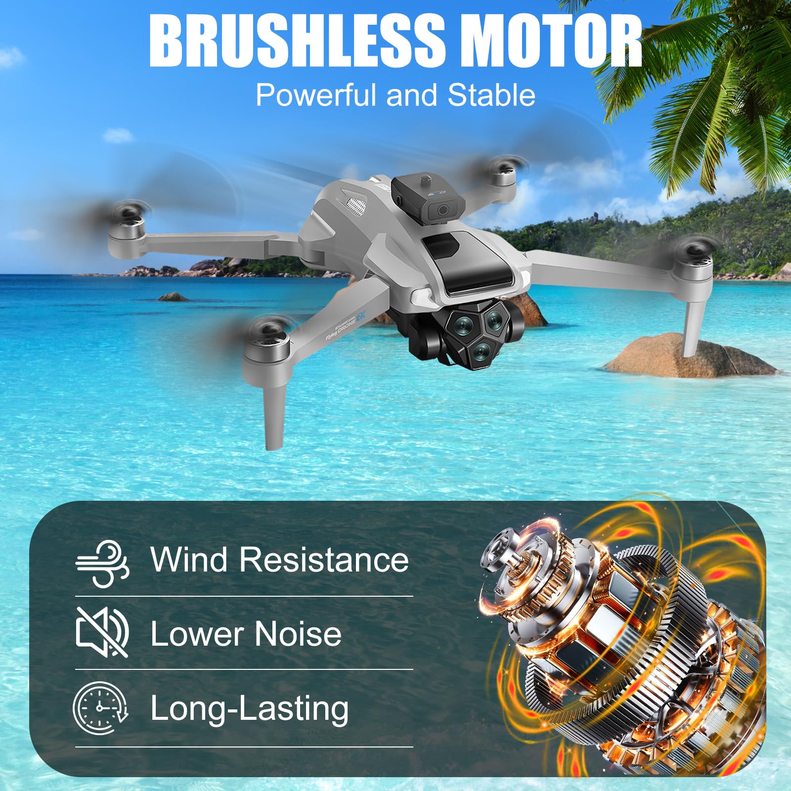 OBEST GPS Drohne mit Kamera 4K EIS Erwachsene mit Bildschirm 4.5" und 4GB | WIFI FPV Drone mit Hinderniserkennung, 2 Batterie 50Min, Auto Rückkehr, Seguimiento Follow Me, Faltbar RC Helicopter Grau