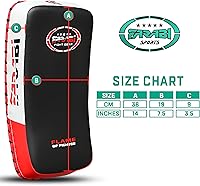 Vista 5 de Farabi Thai Pad Kick Pad - Almohadilla curvada para entrenamiento y artes marciales, 1 unidad individual