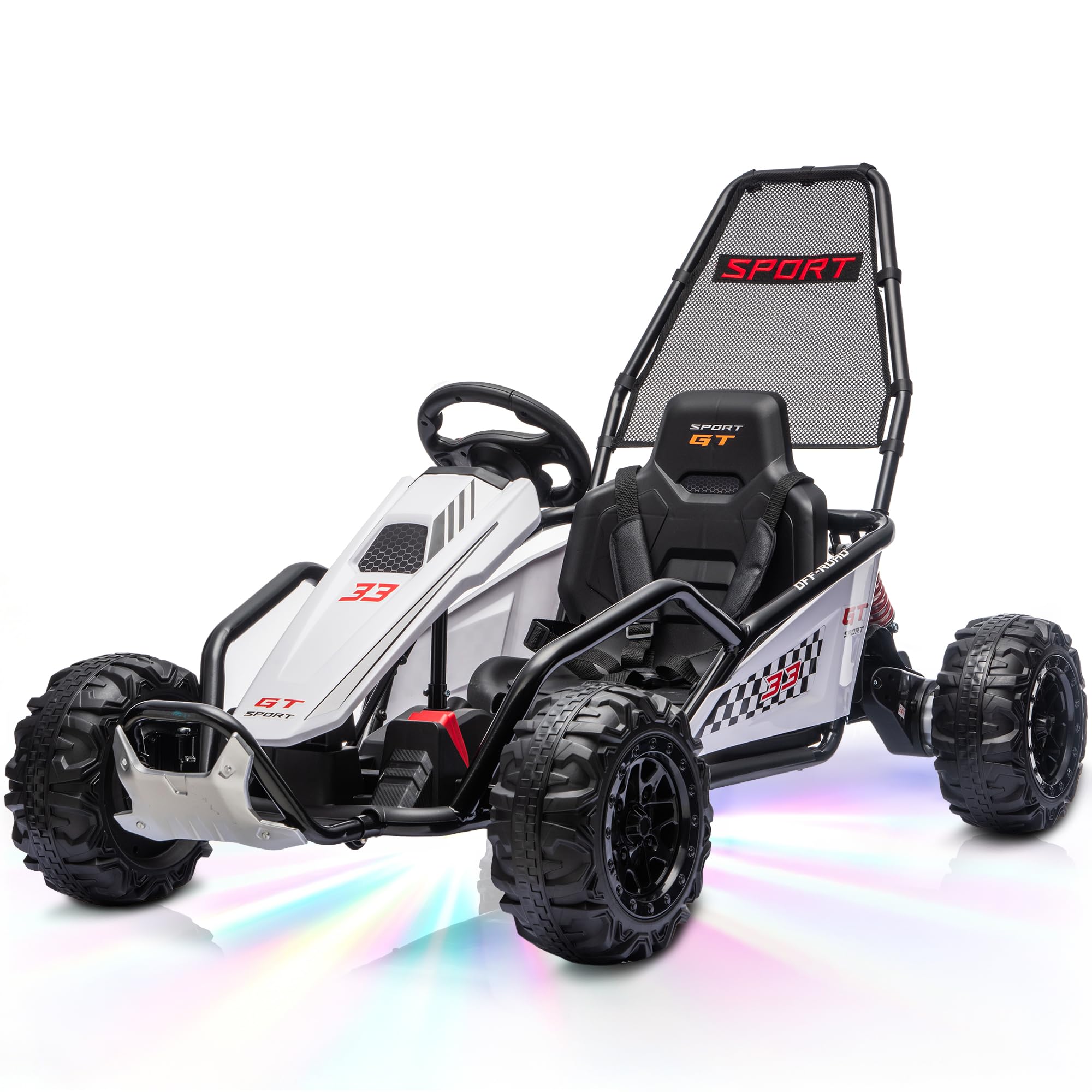 Amazon.com: MOOITZ 24V Electric Go Kart for Kids, Drift Kart Dual