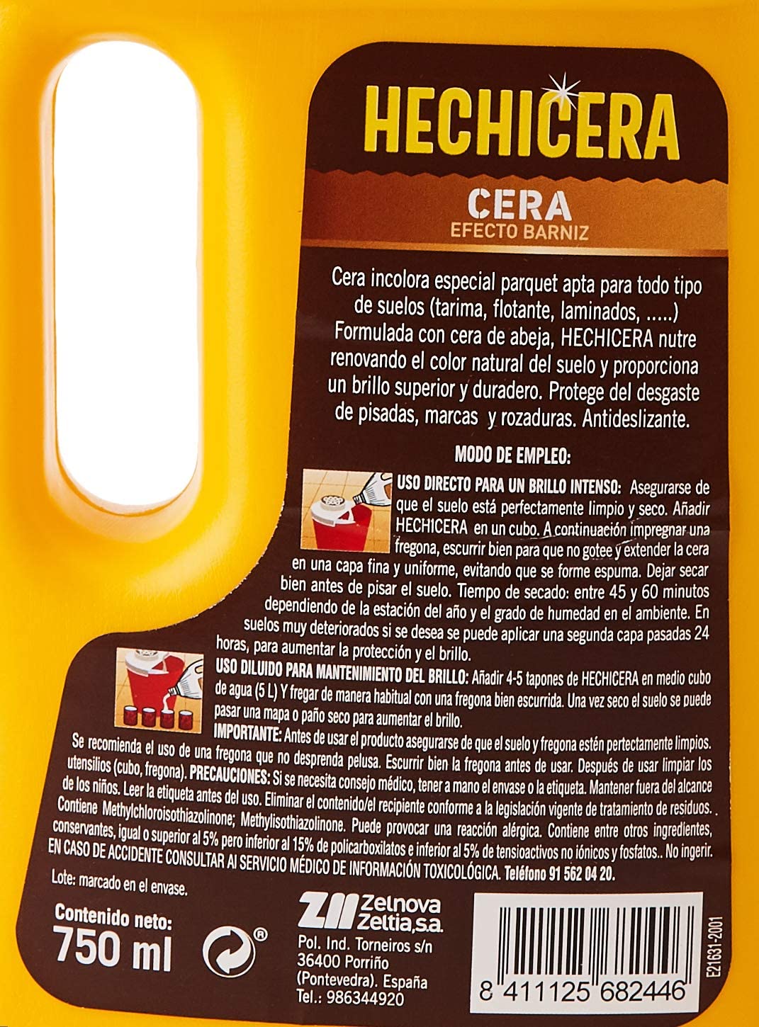 Hechicera - Cera Barniz para parquet, 750 ml