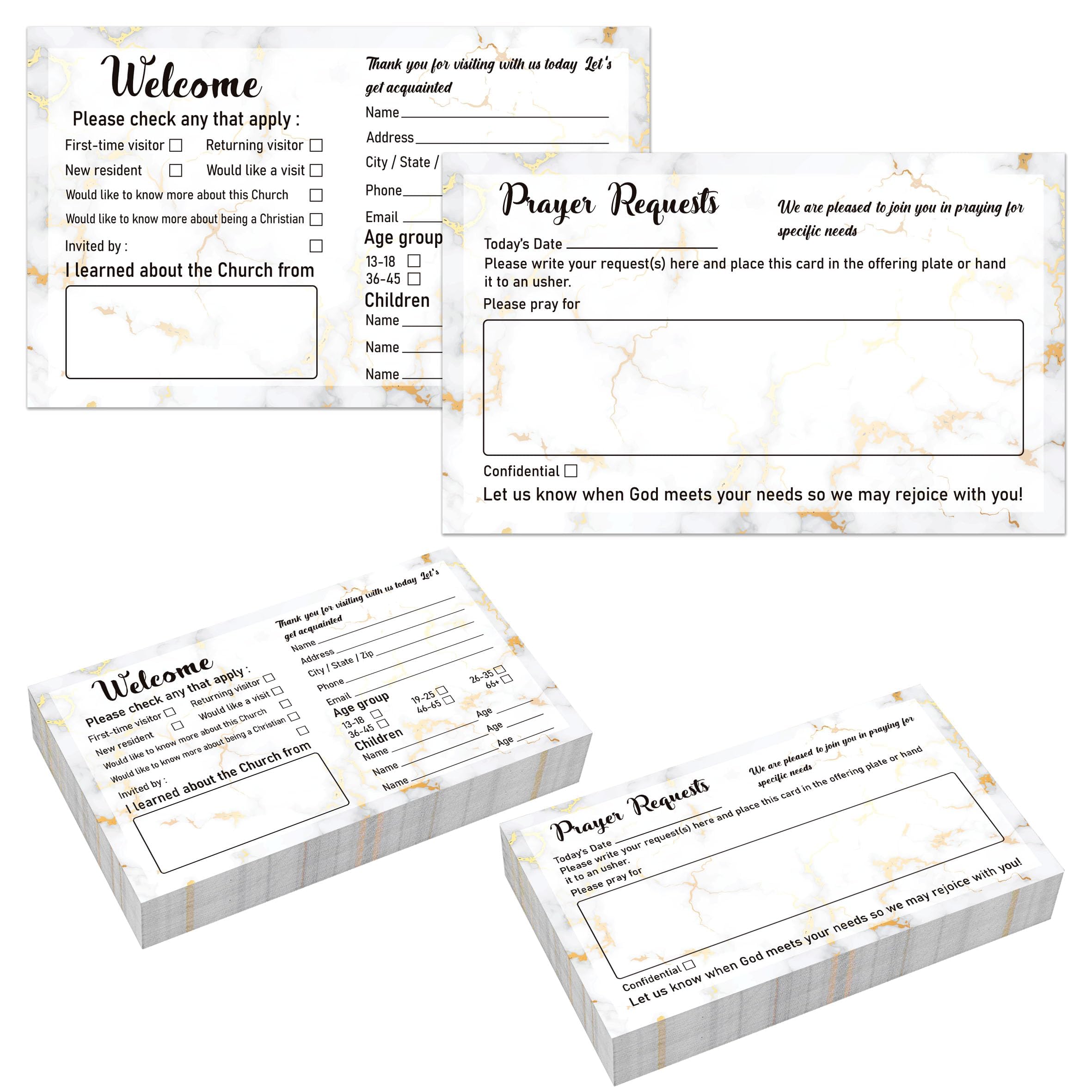 Printable Floral Prayer Request Cards | Blank Prayer Request Cards