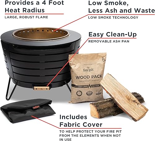 Miniatura 11 de TIKI Brand Patio - Fogata sin humo con deflector de calor y pantalla y paquete de póquer