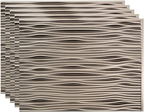 Miniatura 8 de FASÄDE Waves - Panel decorativo de vinilo para salpicaduras de 18 x 24 pulgadas en cobre pulido (paquete de 5)