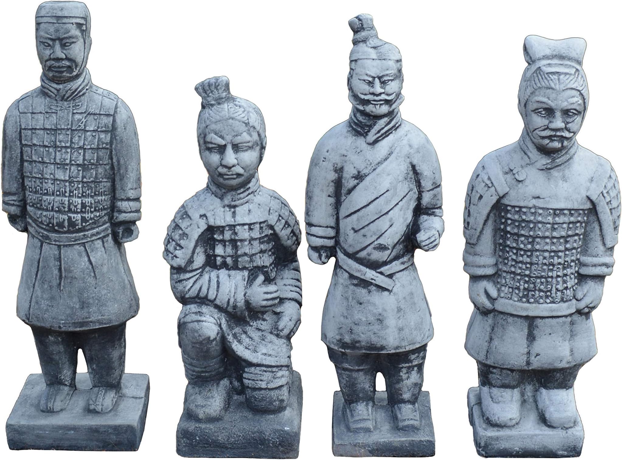 gartendekoparadies.de Vier chinesische TerrakottaKrieger im Set