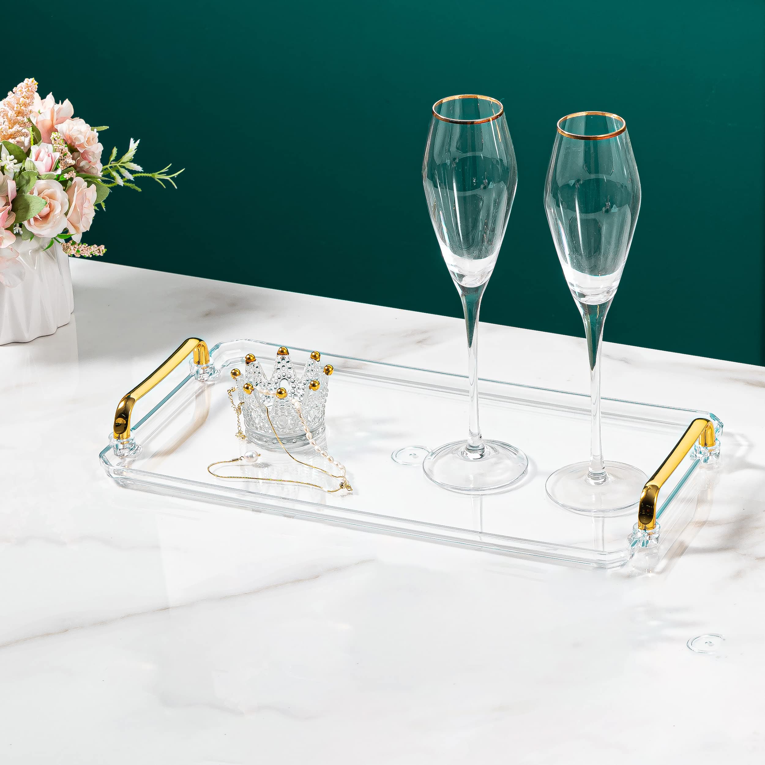 Plateau Ovale Salle Bain Coiffeuse Lot 2 Plateaux Ovales Acier Inoxydable 22,7x9,5cm - Rangement Bijoux Cosmétiques - Noir élégant Rangement Coiffeuse Bijoux