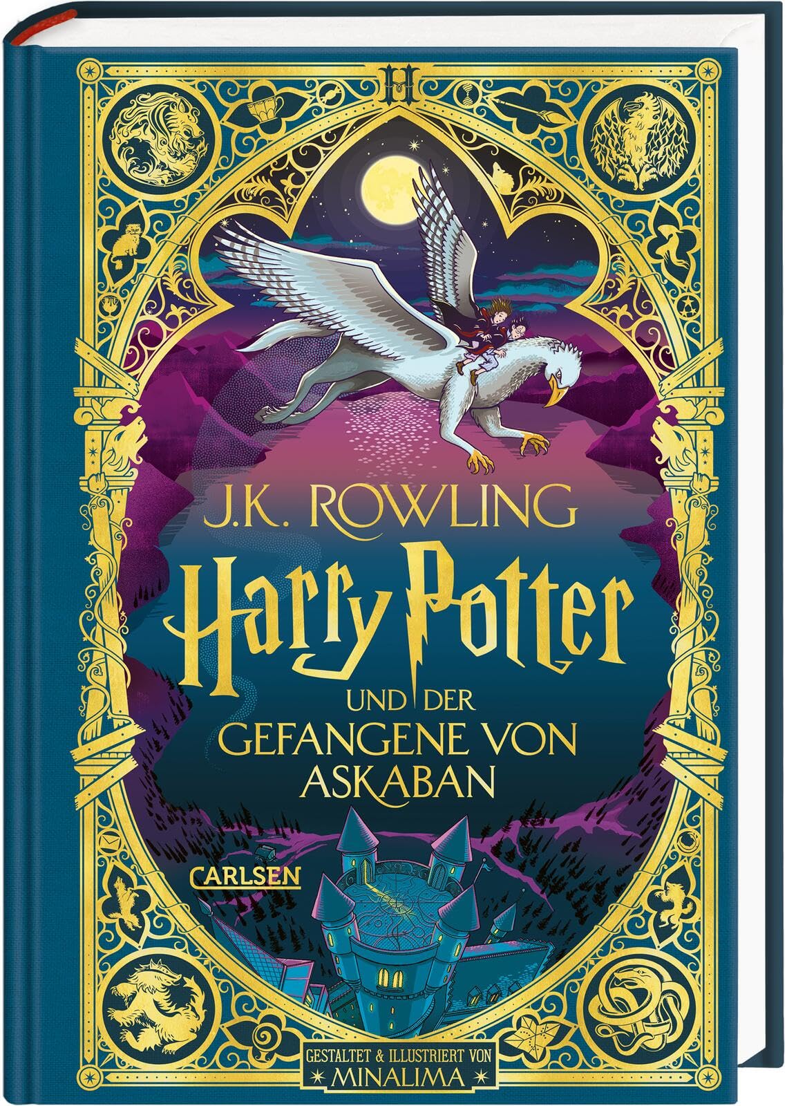 Harry Potter und der Gefangene von Askaban (Papierkunst-Edition mit 3D-Aufklapp-Elementen 3): Farbig illustrierte Schmuckausgabe mit Goldprägung und Pop-Up-Elementen