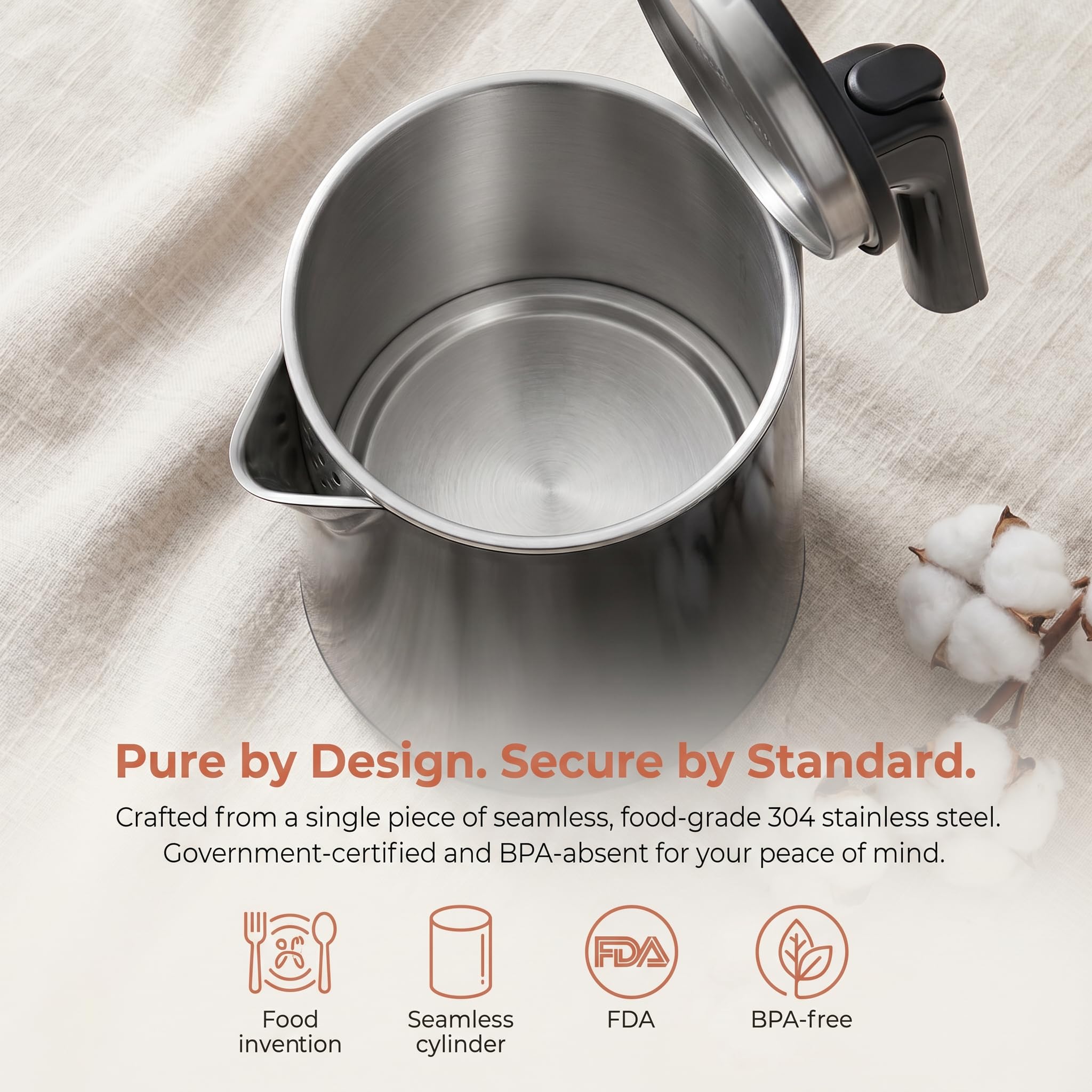 Electric Kettle 1.0L 1200W, 7 Temperature Settings with 4H Keep Warm
