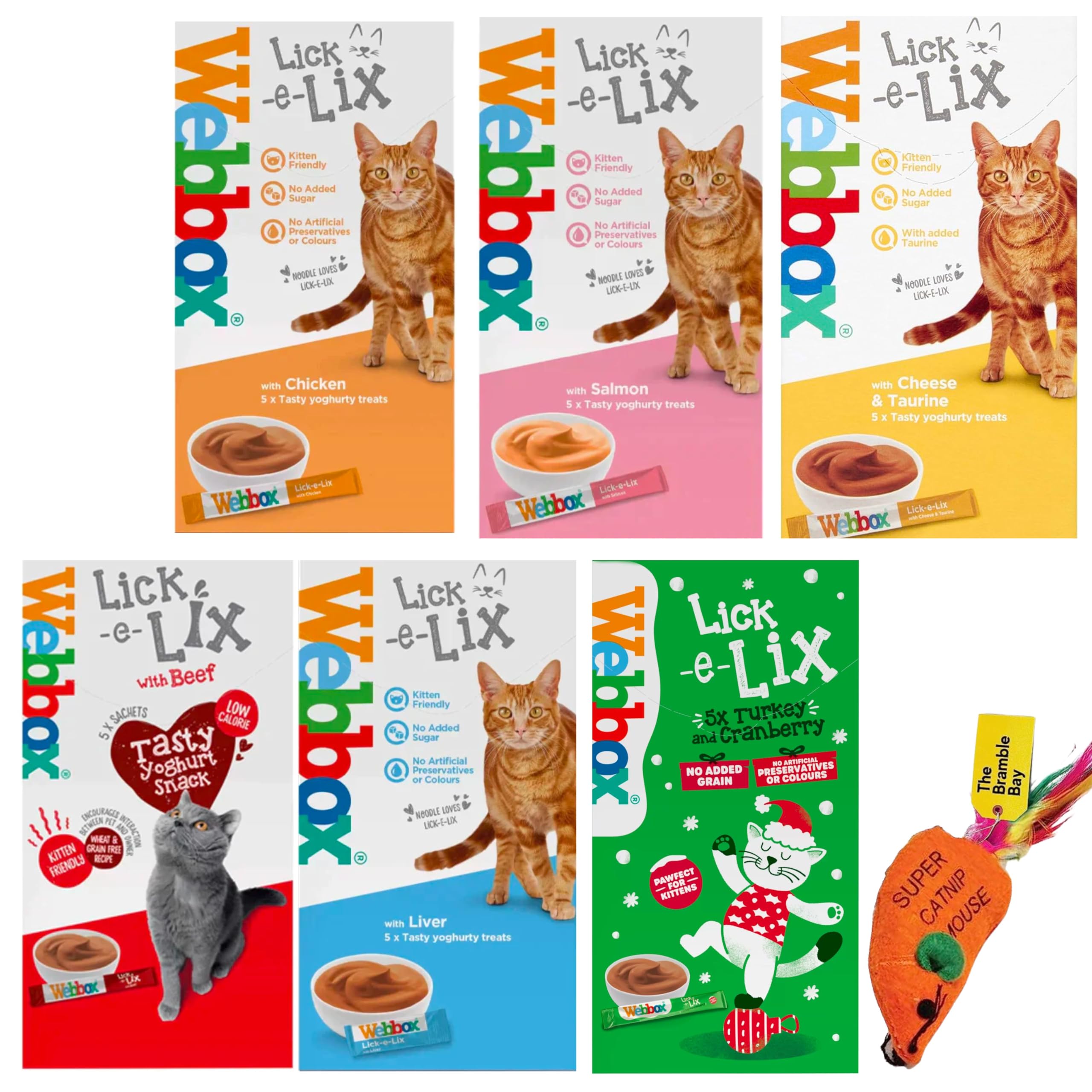 Cat Treats Bundle Contains Lick E Lix Chicken Salmon Beef