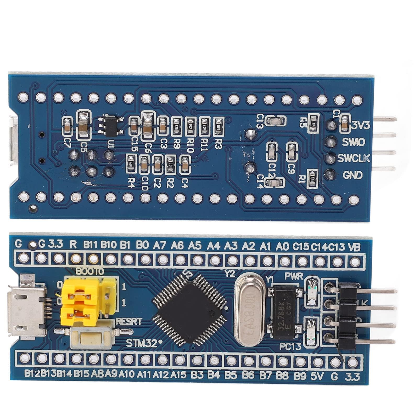 5PCS Stm32f103c8t6 Minimo Stm32f103c8t6, Stm32f103 Scheda di Sviluppo del 40 Pin ABS Learning Module con Interfaccia USB Mirco per