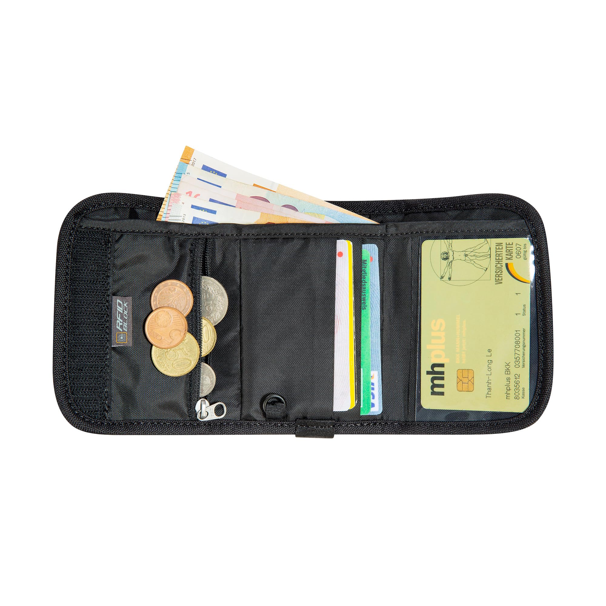 Tatonka Folder RFID Block, portfel z blokadą RFID, certyfikat TÜV, czarny