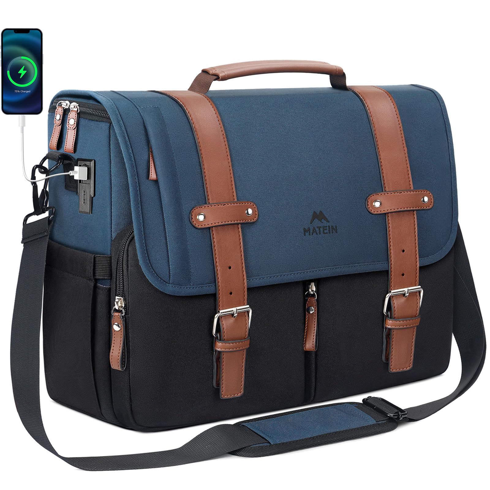 Amazon.com: MATEIN Messenger Bag for School with USB Charging Port
