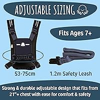Vista 5 de Hobble De Hoo XL Autism Safety Harness for Kids & Teens 7+ Walking Safety Vest with Grab Handles & Reflective Strips