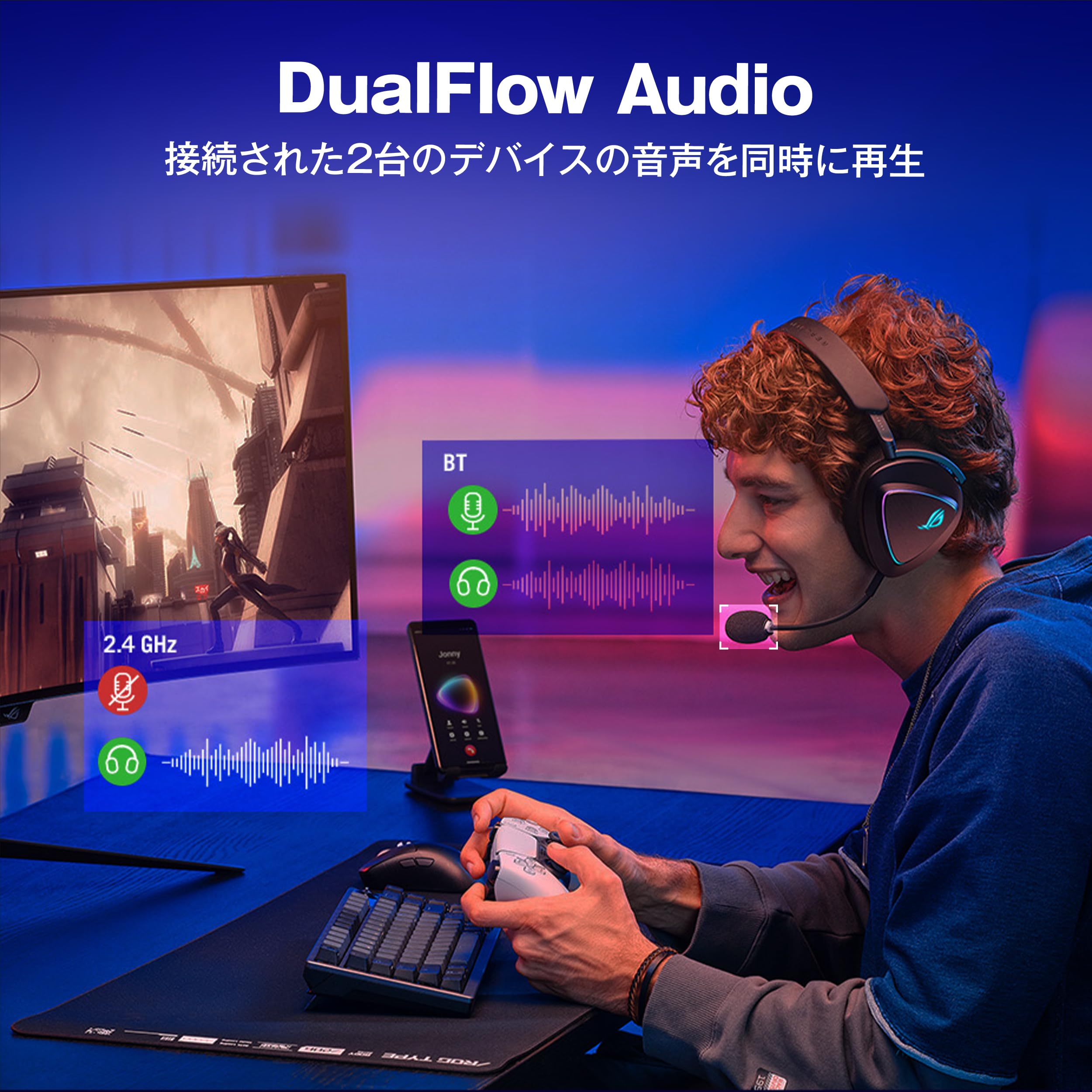 262117 ASUS ROG DELTA II ゲーミングヘッドセット Amazon.co.jp: ASUS ROG DELTA II-KJP ワイヤレスゲーミングヘッド