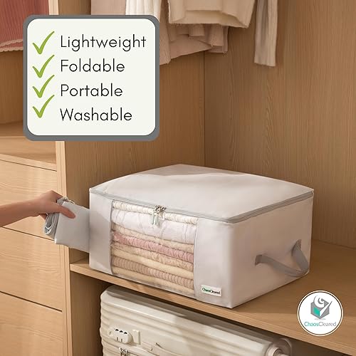 Miniatura 6 de Bolsas de almacenamiento de ropa, organizador de ropa, bolsas de tela plegables para suéteres, ropa, ropa, ropa de cama, colcha, ropa de cama,