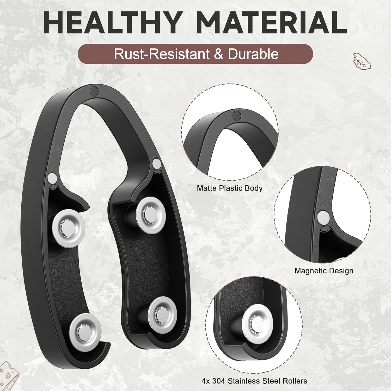 Wine Foil Cutter Magnetic Wine Bottle Foil Cutter Tool,Stainless Steel Blade Easily Removes Aluminum Foil Wine Bottle Opener,Black 2Pcs - Image 2