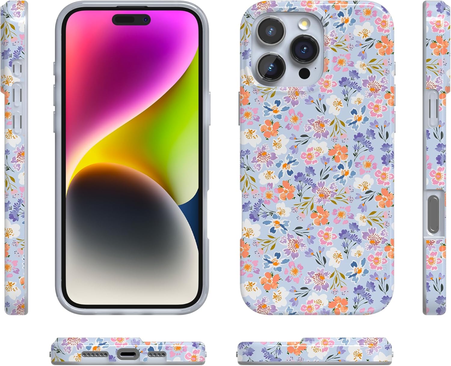 Casely iPhone 16 Pro Max Case | Poppy Meadows | Pastel Floral | Compatible with MagSafe | Classic Ultra Slim Design - Image 5