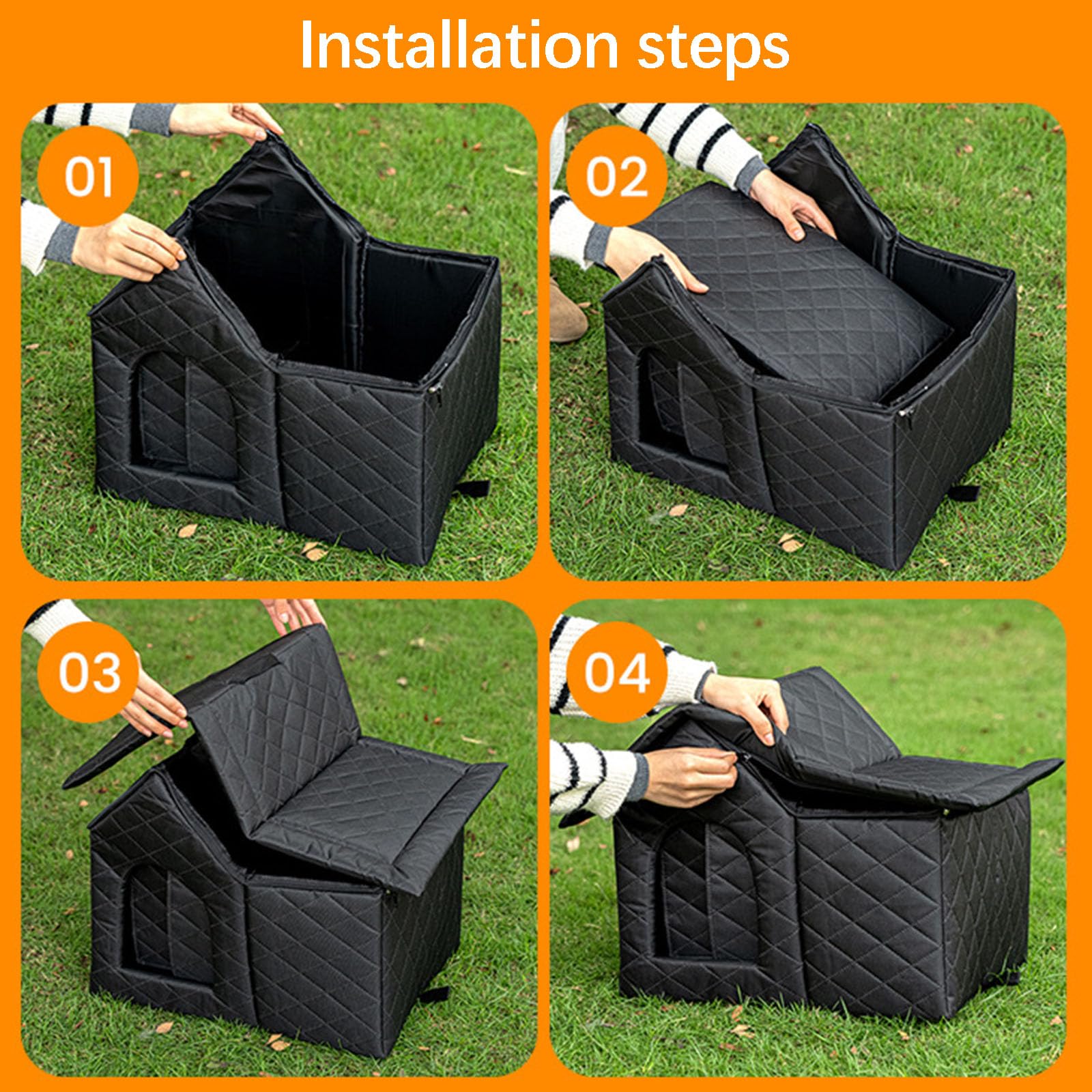 Sharplace Niche pour Chat Exterieur, Maison Chat, Cabane Chat Exterieur Hiver et Pluie, Lit Douillet et Chaud en Tissu Oxford pour l'hiver, Abri pour Errant et Chats Domestiques