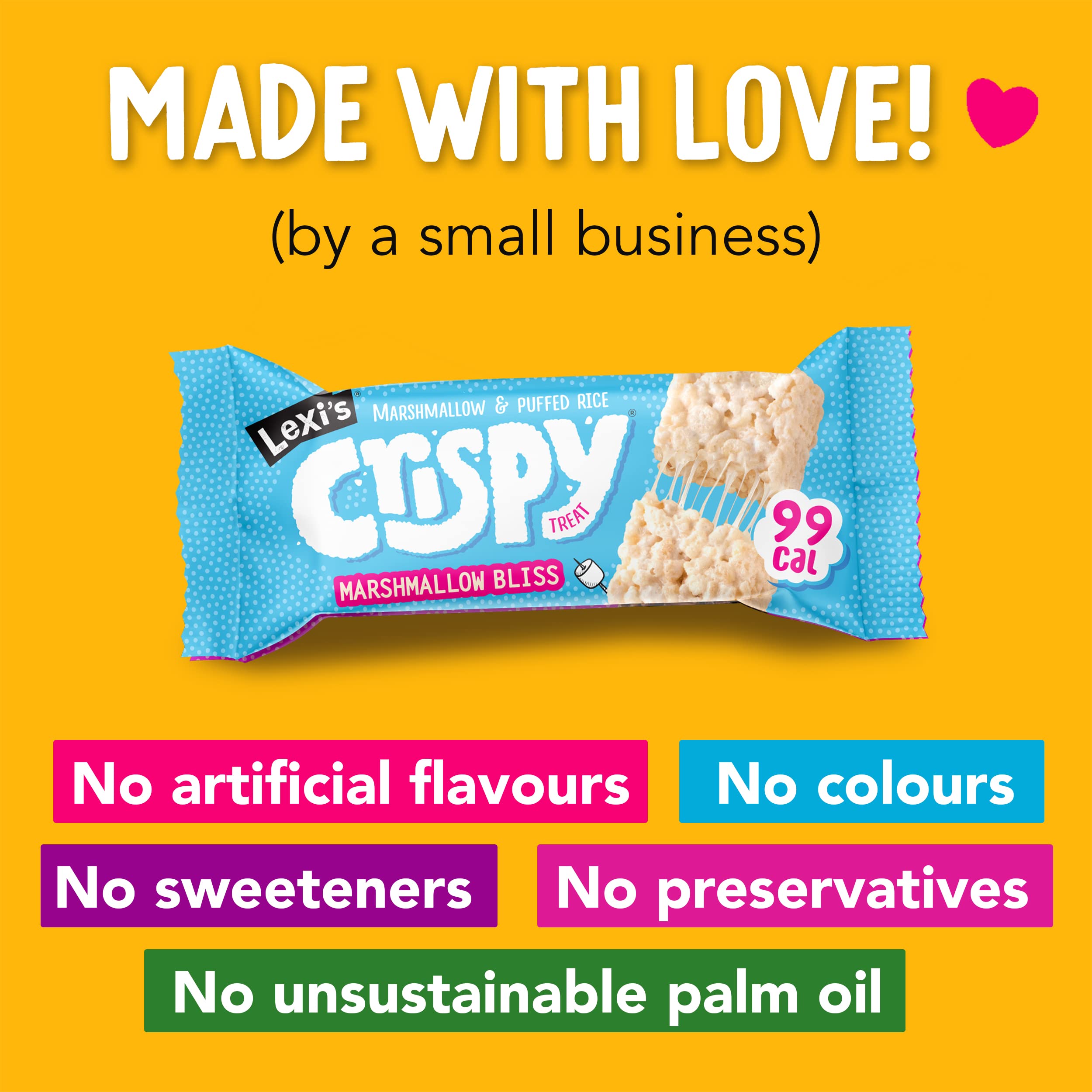 Lexi’s® 99 Calorie Marshmallow Crispy Treat Bars Less than 100