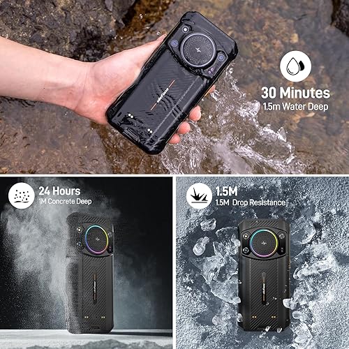 Miniatura 8 de Ulefone Armor 21 Android 14 - Teléfono resistente desbloqueado, altavoz más fuerte de 122 dB, MTK G99 de 16 GB + 256 GB para exteriores, cámara