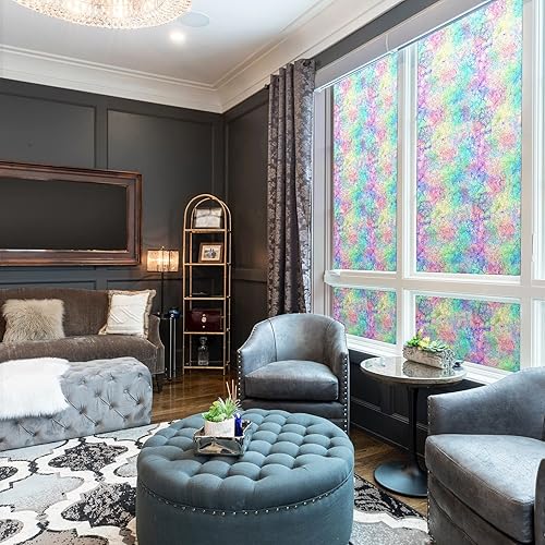 Miniatura 5 de Película de privacidad para ventanas de vidrio arcoíris, película de privacidad para ventanas, película de vidrieras, película decorativa para
