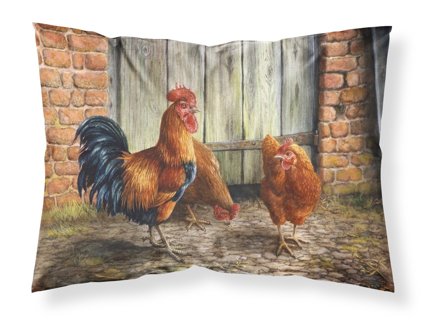 Federa Tesori Dell'Caroline Con Gallo E Polli – Daphne Baxter, Standard 52x76 Cm, Multicolore, Fronte Stampato - 4