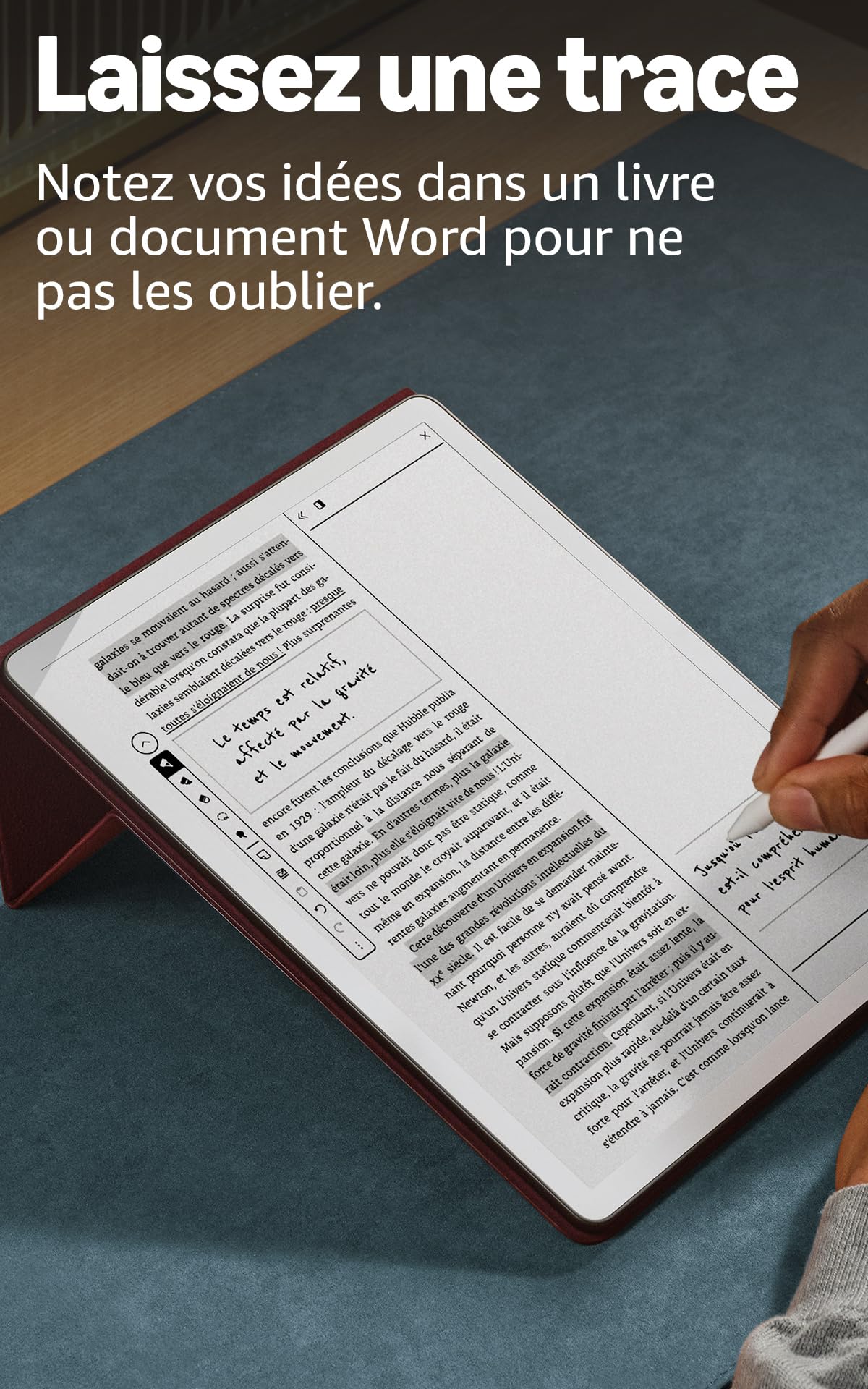 Amazon Kindle Scribe 32 Go (nouvelle génération) : écran 11" effet papier avec éclairage avant ; plus fin, léger et rapide ; écrivez dans le carnet de notes intégré, les documents et les livres