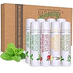 8-Pack Premium Beeswax Lip Balm by Naturistick | Chemical-Free, 100% Natural Chapstick for Dry, Chapped Lips | Made with Coconut Oil, Shea Butter, Aloe Vera | 4 Assorted Scents | Made in the USA