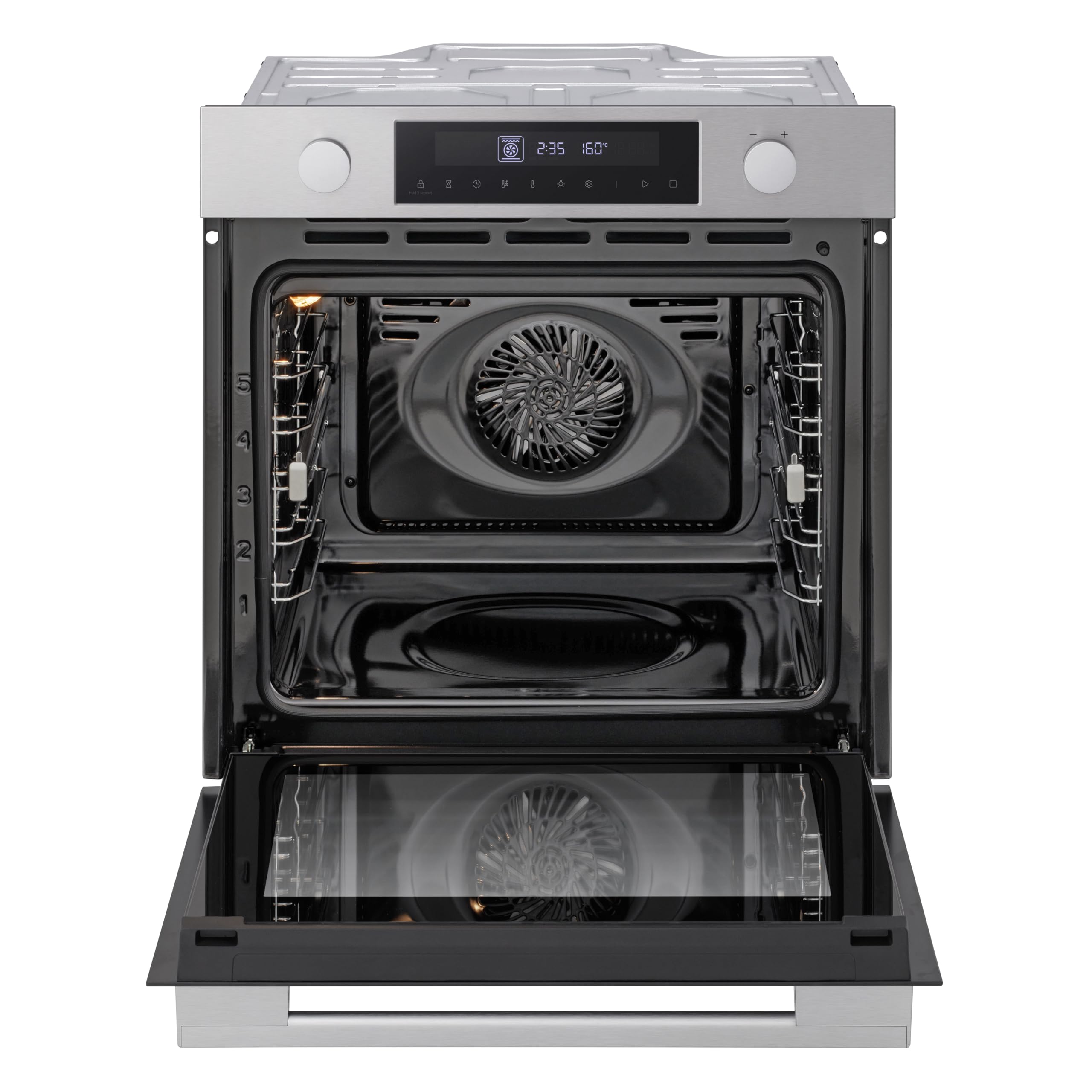 LG WS5D7210S Forno da Incasso Classe A, 72L, 11 Programmi di Cottura, Modalità Friggitrice ad Aria, Grill, Lievitazione, Pizza, Temperatura Massima 250°C, Potenza 3200 W, Wi-Fi
