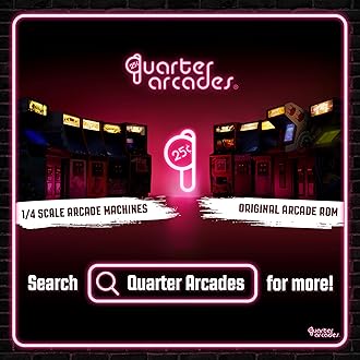 quarter arcades Numskull Space Invaders II Collector's Edition Mini - 1/4 Scale Authentic Wooden Replica, Original ROM, Rechargeable Battery & 3W Speakers for Retro Enthusiasts