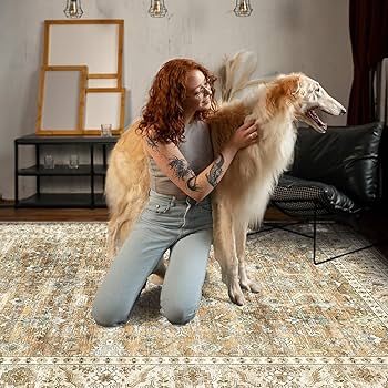 Amazon.com: HOMFINE Machine Washable Rug 5'x7' - Vintage