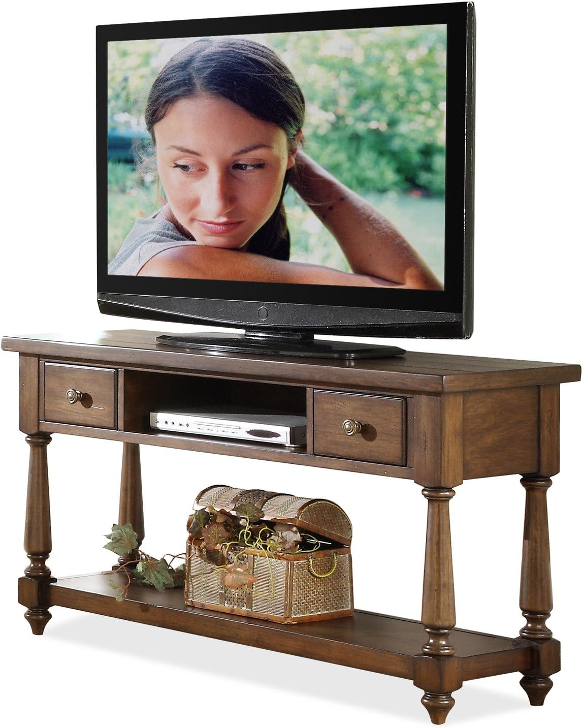 TV Console Table in Ginger Finish