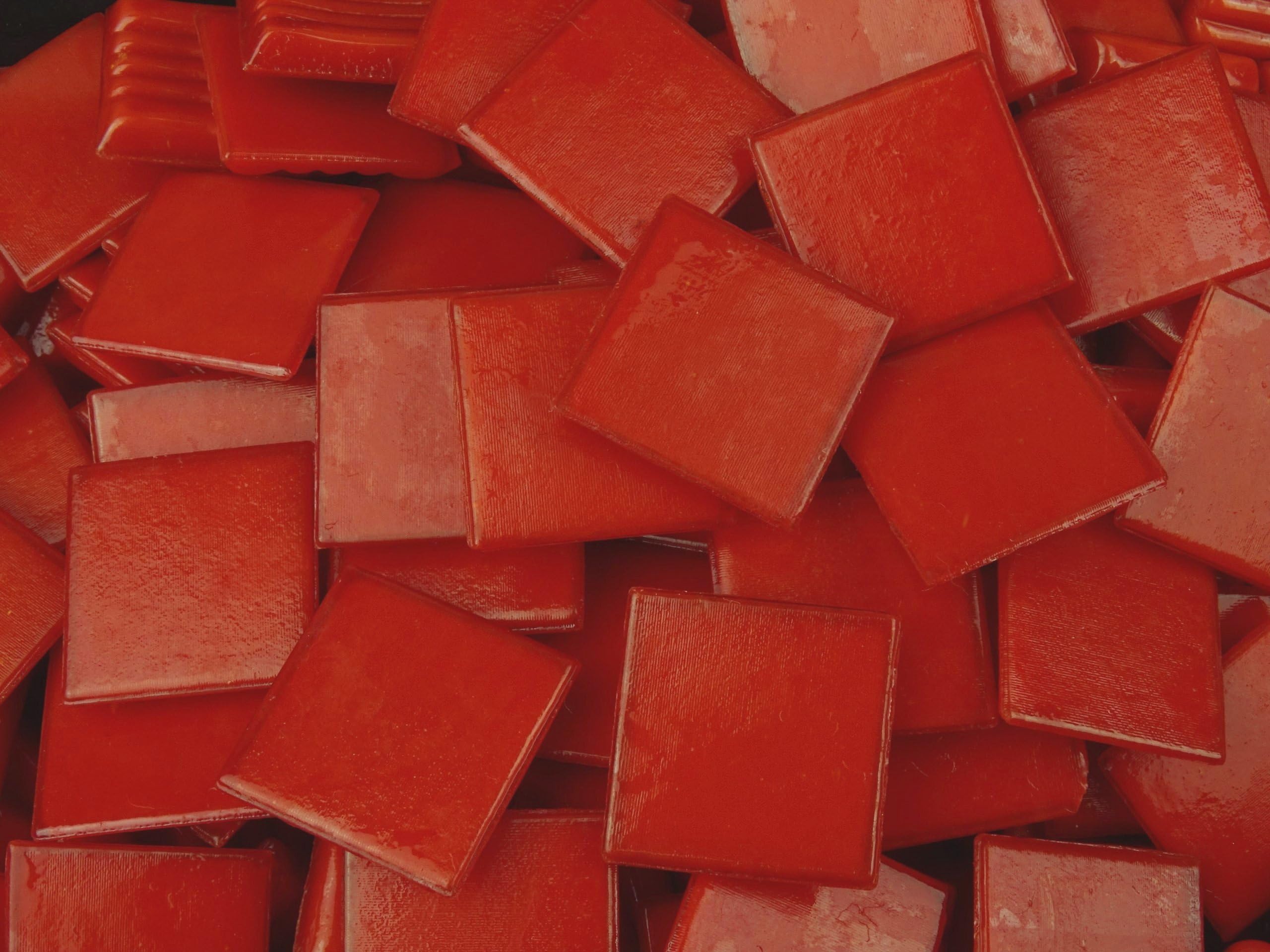 Mosaic Heaven Red,Frost Full Sheet Of 225 Red 20Mm Vitreous Mosaic Tiles