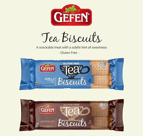 Miniatura 4 de Gefen Galletas de té de vainilla sin gluten 42 onzas paquete de 3  Kosher para Pascua