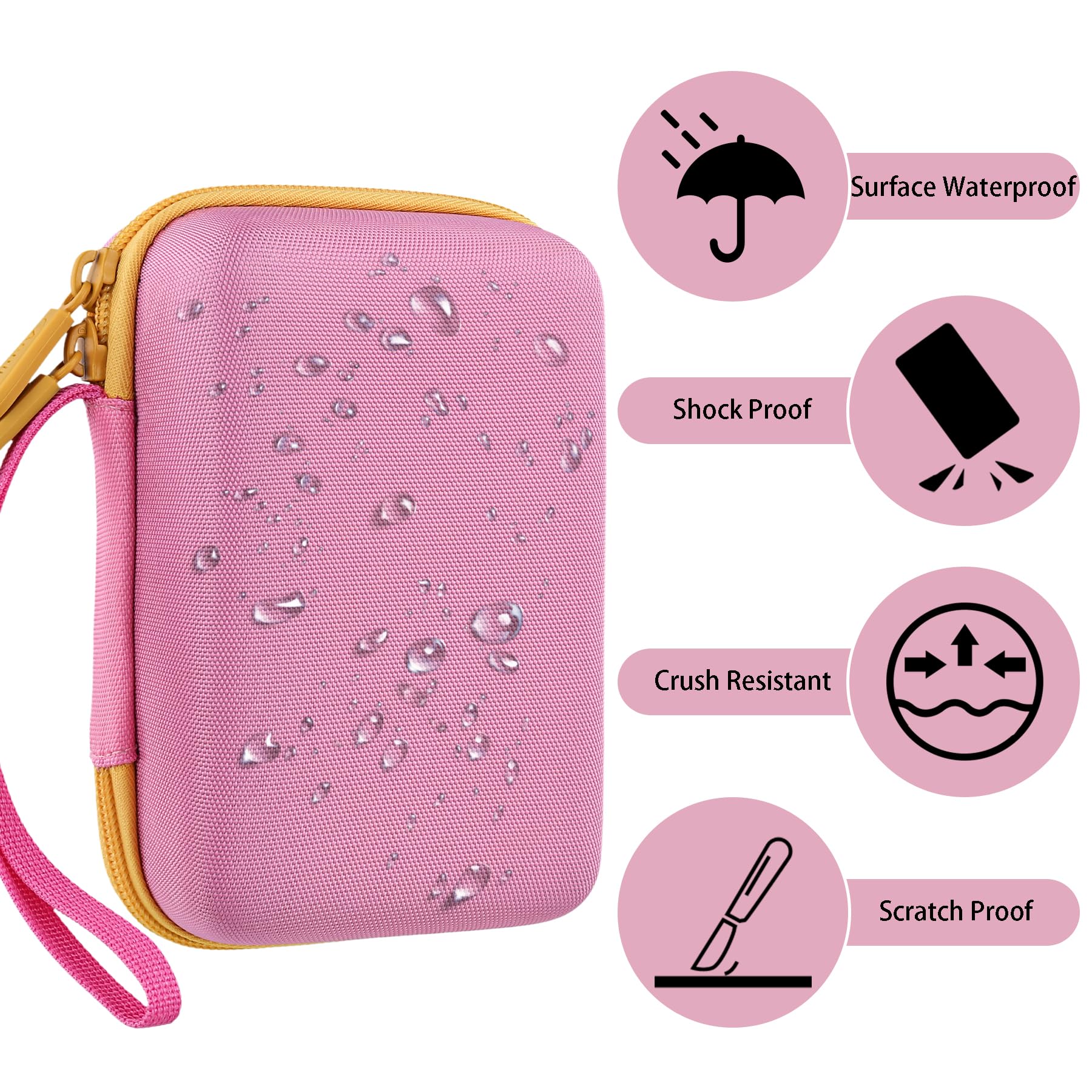 Aenllosi Twarde etui kompatybilne z grą karcianą UNO, etui do gry karcianej dla rodziny (tylko torba), Rosa, 16*11.5*7cm, Twarda obudowa